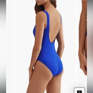 NWT Ralph Lauren Blue Low Back One Piece Swimsuit